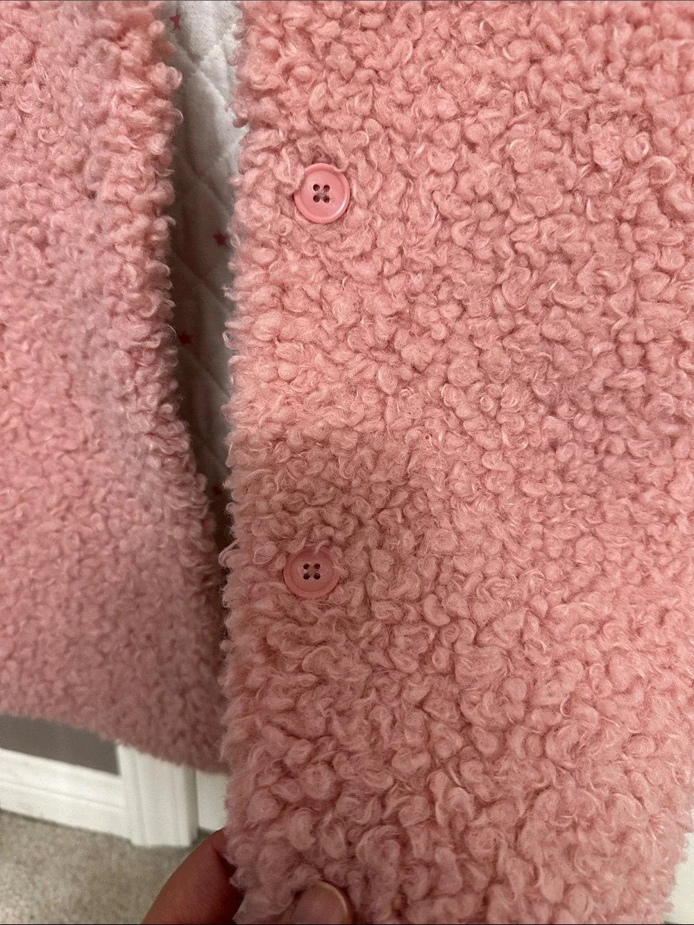 Mini Boden Pink Sherpa Puffer Jacket for Kids